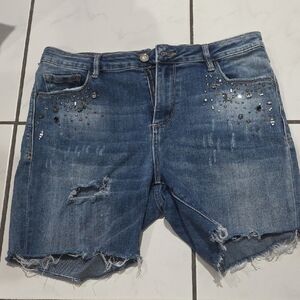 Embellished Denim Women Shorts